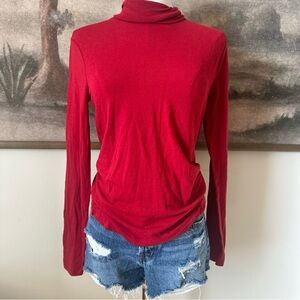 Banana Republic Vibrant Red Long Sleeve Top